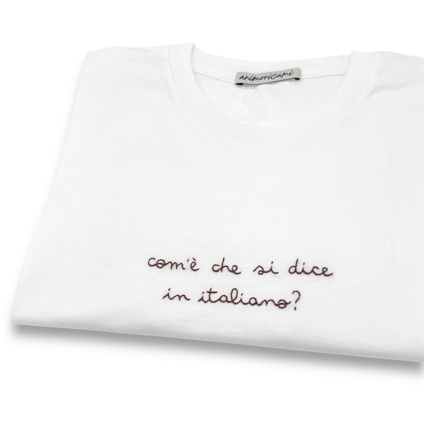 Maglietta "Com'è che si dice in italiano?"