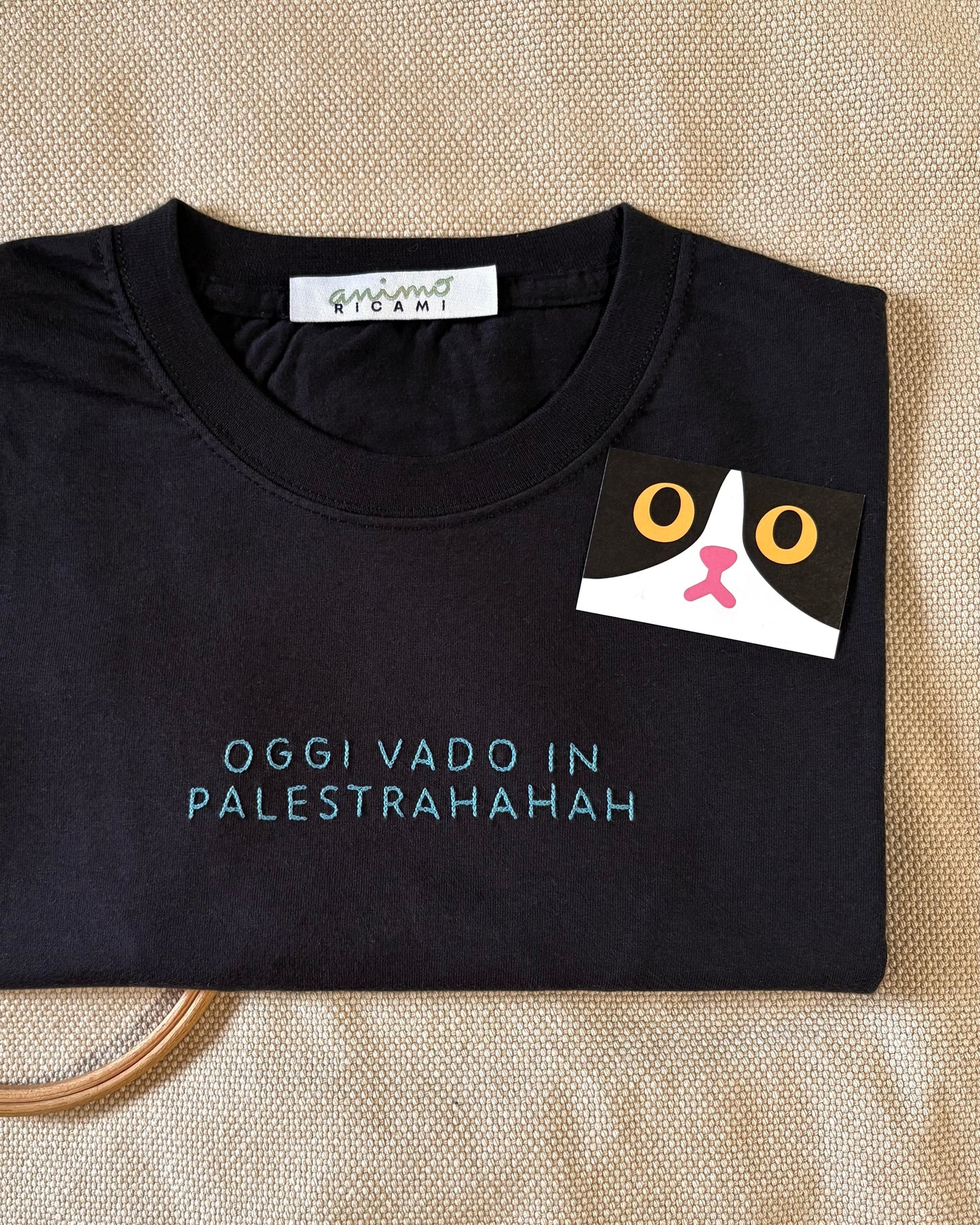 Maglietta "Oggi vado in palestrahahah"