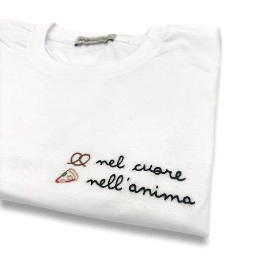 Maglietta "Brezel nel cuore, pizza nell'anima"