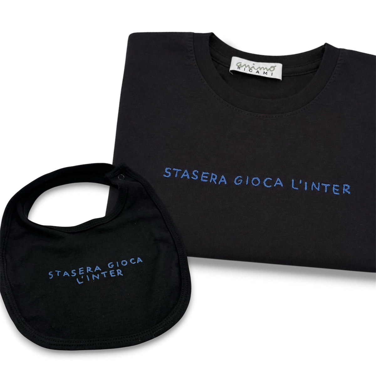 Combo maglietta + bavaglino "Stasera gioca l’Inter”