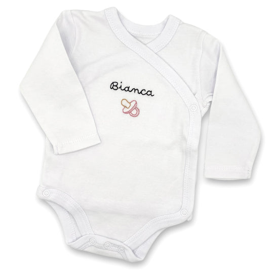 Body neonato Nome + Ciuccio