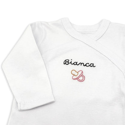 Body neonato Nome + Ciuccio
