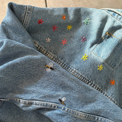Giacca di jeans Re-loved “Fiori”