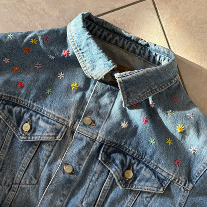 Giacca di jeans Re-loved “Fiori”