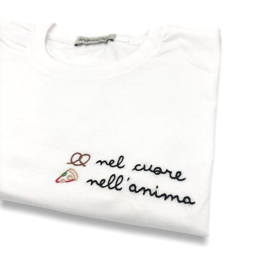 Maglietta "Brezel nel cuore, pizza nell'anima"