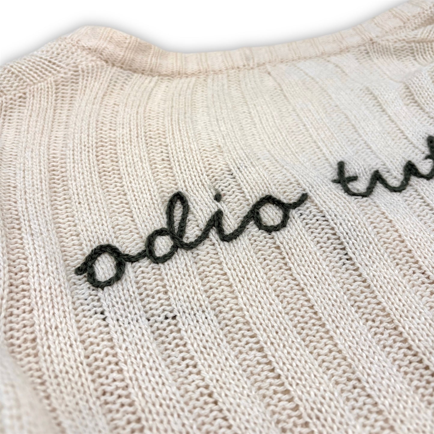 Cardigan Re-loved “Odio tutti”