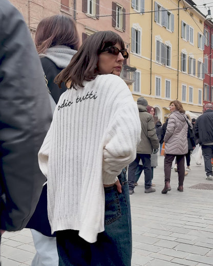 Cardigan Re-loved “Odio tutti”