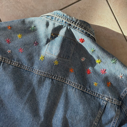 Giacca di jeans Re-loved “Fiori”