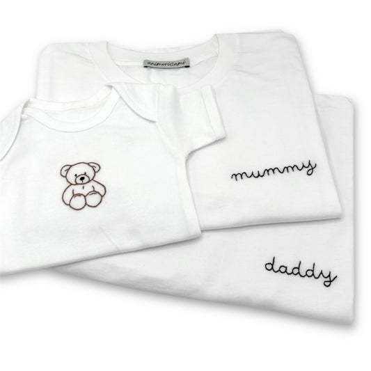 Set magliette genitori + body neonato