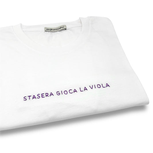 Maglietta "Stasera gioca la viola"